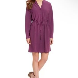 Eileen Fisher Drawstring Shirt Dress